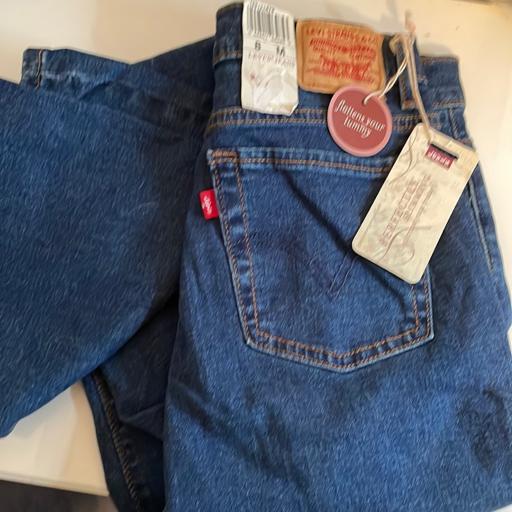 Levi's Straight Leg Jeans in Dark Blue Denim